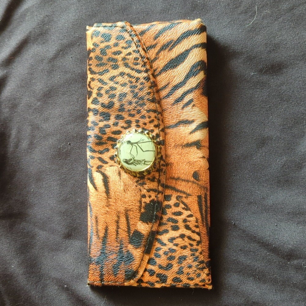 Jack and Sally animal print bi-fold wallet